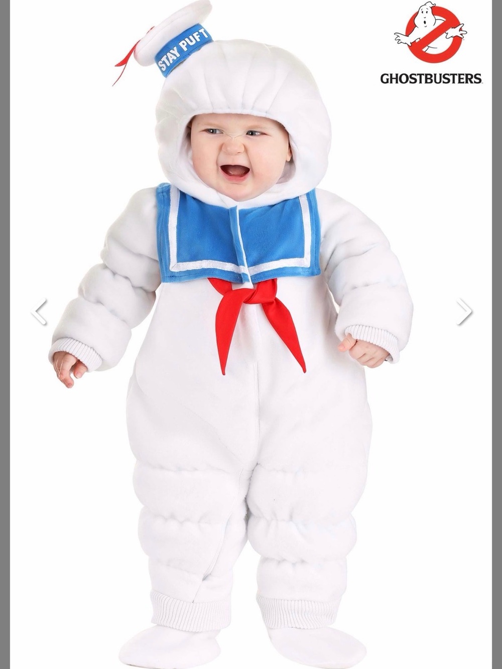 Ghostbusters Stay Puft Marshmallow Man 12-18 Mon Costume
